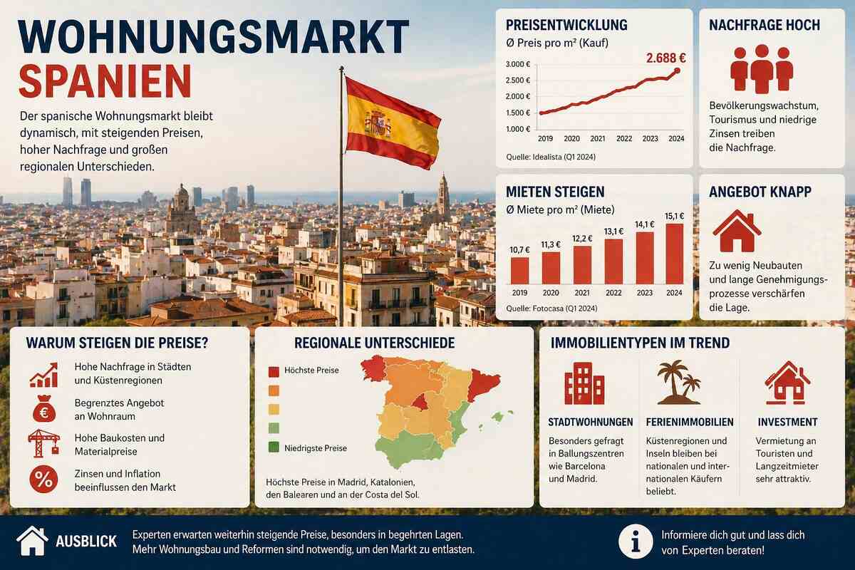 Warum Wohnungsmarkt unter Druck in Spanien gerade zum Problem wird