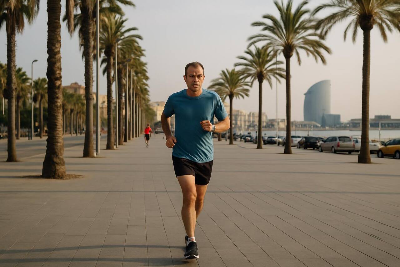 Frühsport in Barcelona: Mehr Läufer wegen Hitze im Mai: Was im Alltag in Spanien belastet – Gesundheit