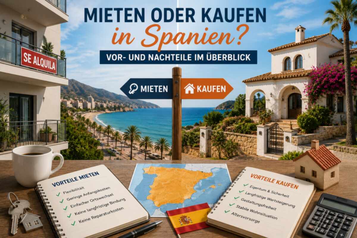 Mieten oder kaufen in Spanien? Vor- und Nachteile im Überblick