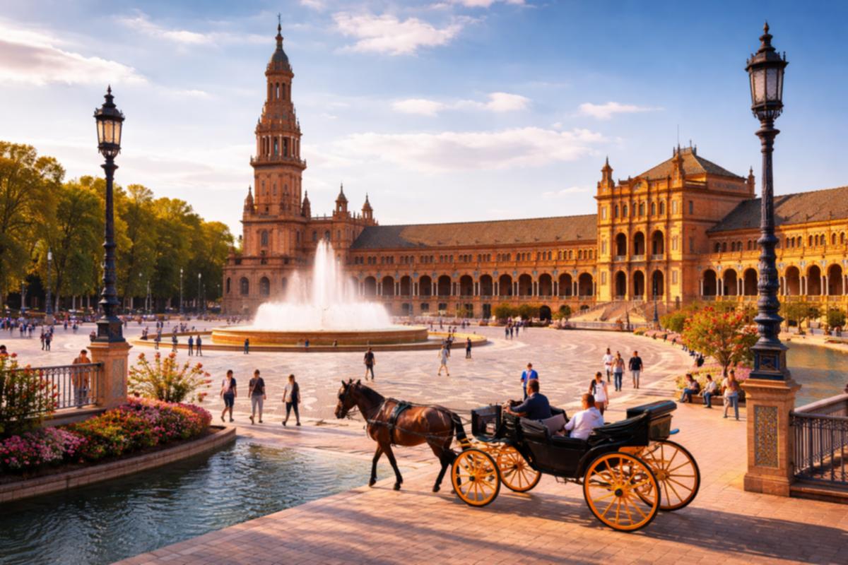 Hohe Hotelbelegung in Sevilla zur Feria de Abril und Copa del Rey in Spanienweit (Sevilla)