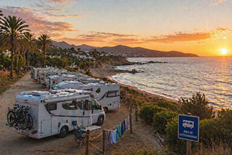 Zunehmende Wohnmobile am Krankenhaus Costa del Sol in Marbella